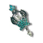 Ethnic Green Jhumka Earrings - Image 4