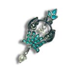 Ethnic Green Jhumka Earrings - Image 3