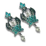 Ethnic Green Jhumka Earrings - Image 2